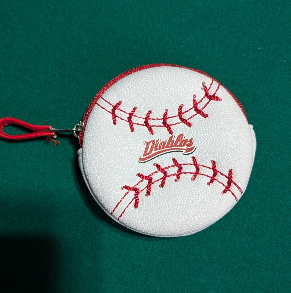 Baseball Themed Coin Purse For Any Age.